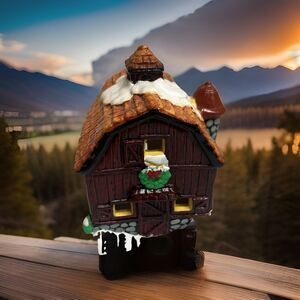 Vintage Accents Unlimited Wee Crafts 1987 Painted Barn Christmas Village